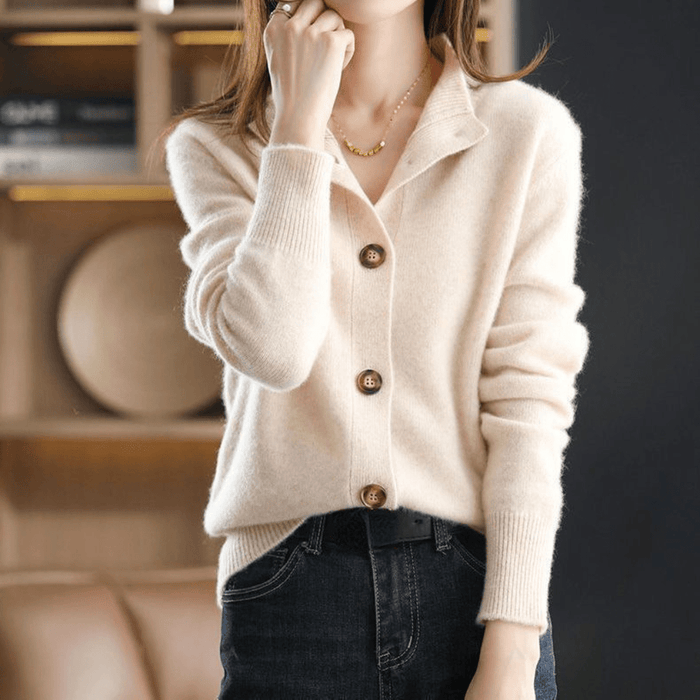 Fleur | Women's Classic Button-Up Cardigan