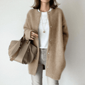 Fleur | Women's Crew Neck Midi Cardigan