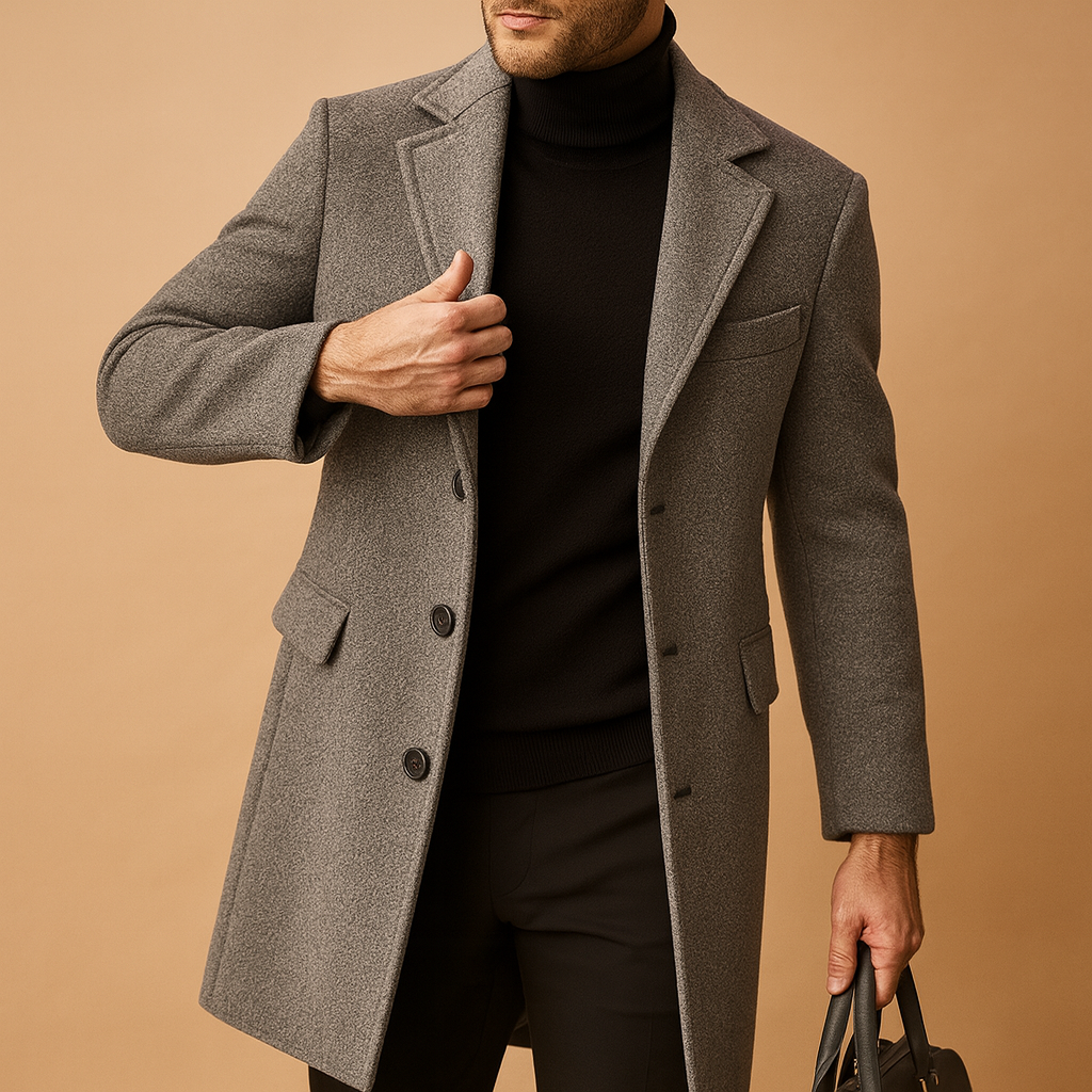 Formal Overcoat with Relaxed Fit