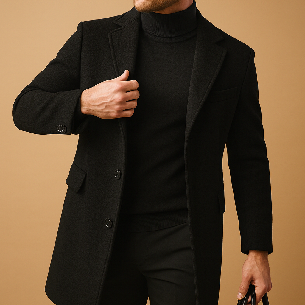 Formal Overcoat with Relaxed Fit