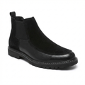 Textured Leather Chelsea Boots
