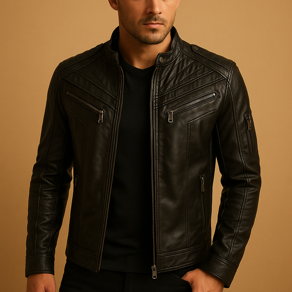 Quilted Jacket with Stand Collar