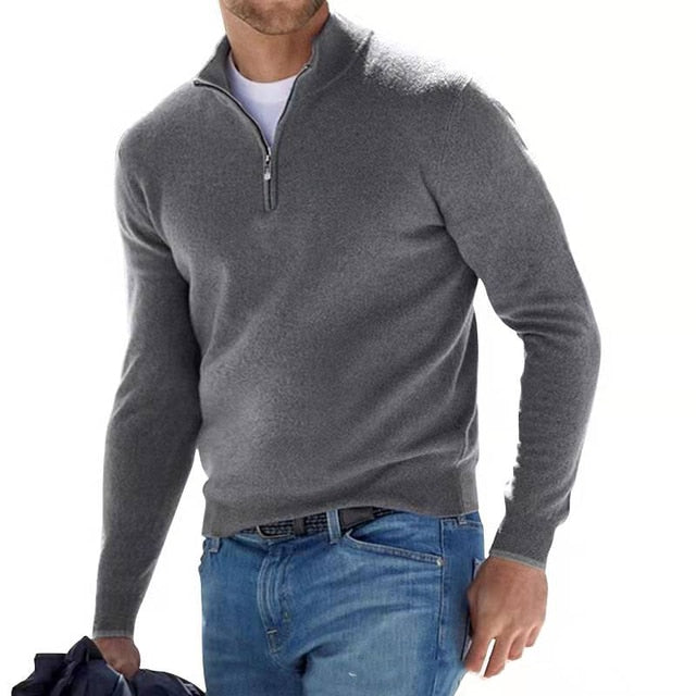 Men’s Pullover – Quarter-Zip Sweater, Warm & Stylish