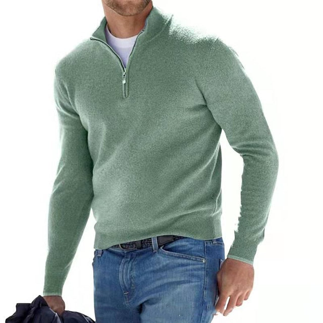 Men’s Pullover – Quarter-Zip Sweater, Warm & Stylish