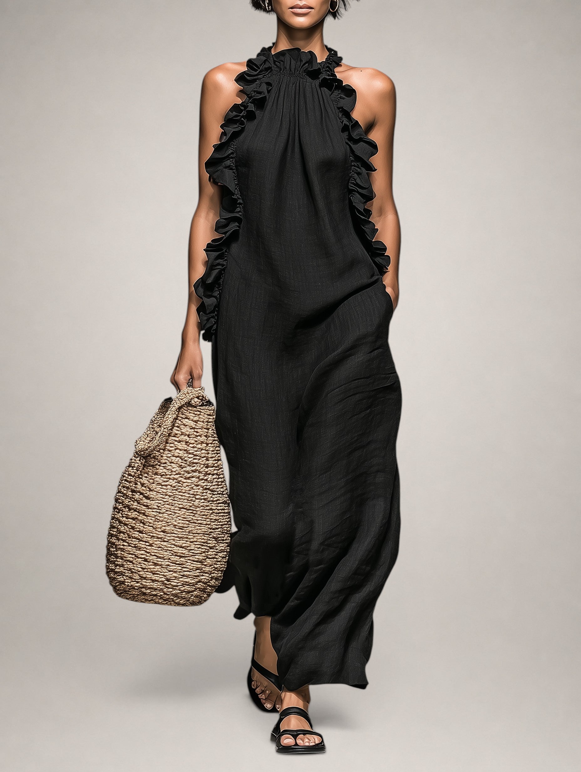 Helene Linen Maxi Dress