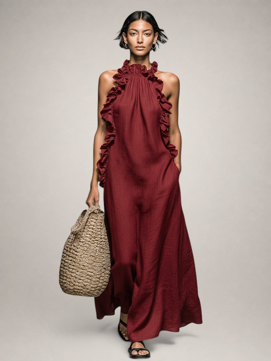 Helene Linen Maxi Dress
