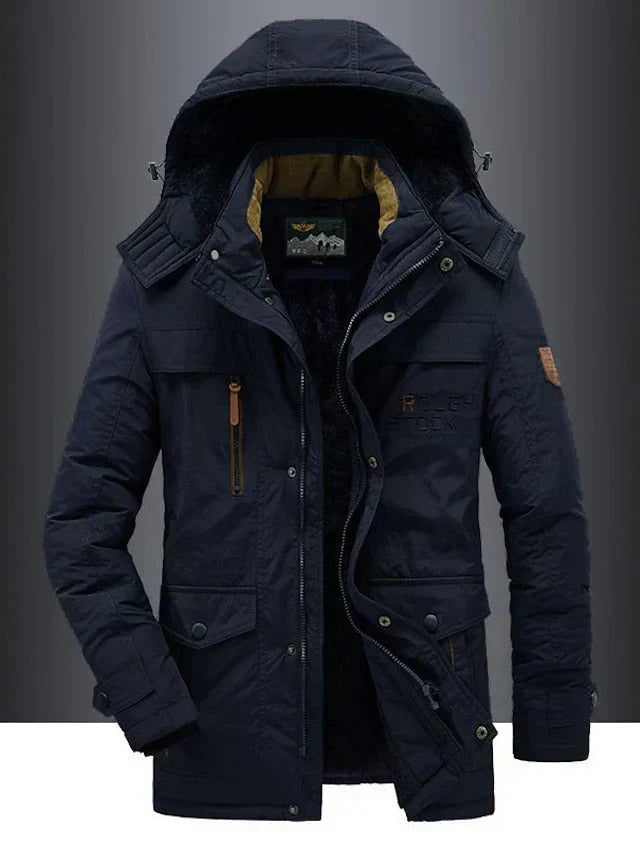 Men's Sherpa Lined Hooded Winter Jacket