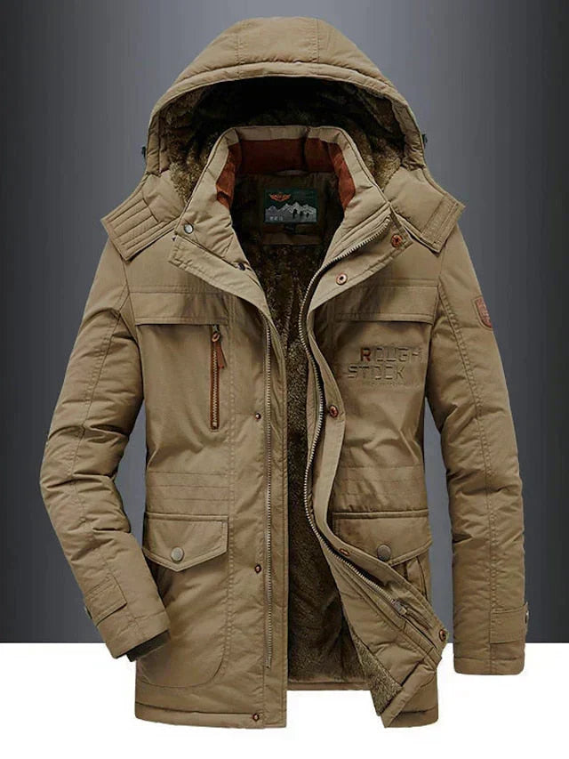 Men's Sherpa Lined Hooded Winter Jacket