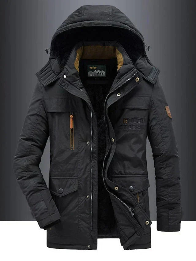 Men's Sherpa Lined Hooded Winter Jacket