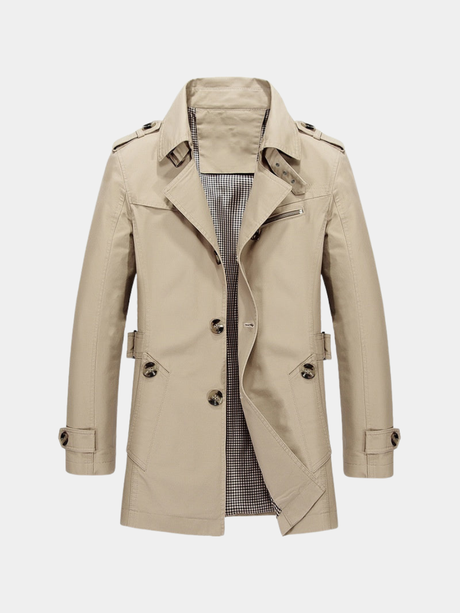 Hendrik | Men's Slim Fit Long Trench Coat