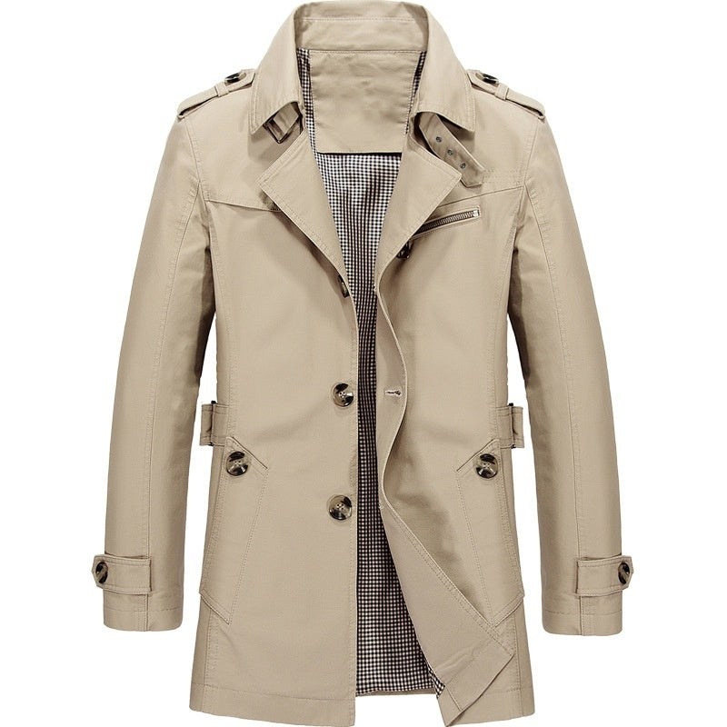 Hendrik | Men's Slim Fit Long Trench Coat