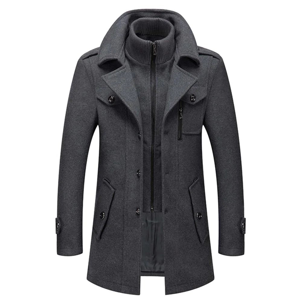 Bruno™ | Elegant Winter Coat with Zip & Buttons