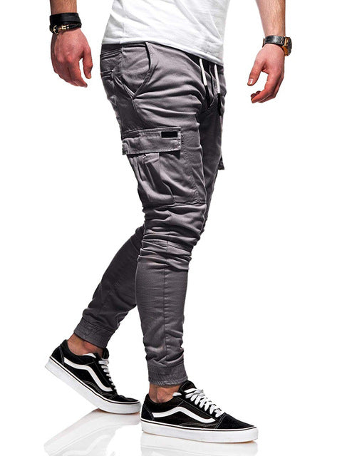 Men's Cargo Joggers with Drawstring