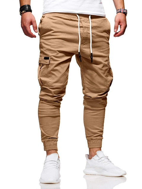 Men's Cargo Joggers with Drawstring