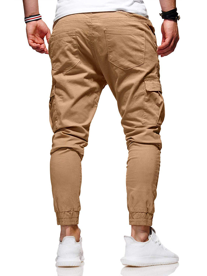 Men's Cargo Joggers with Drawstring