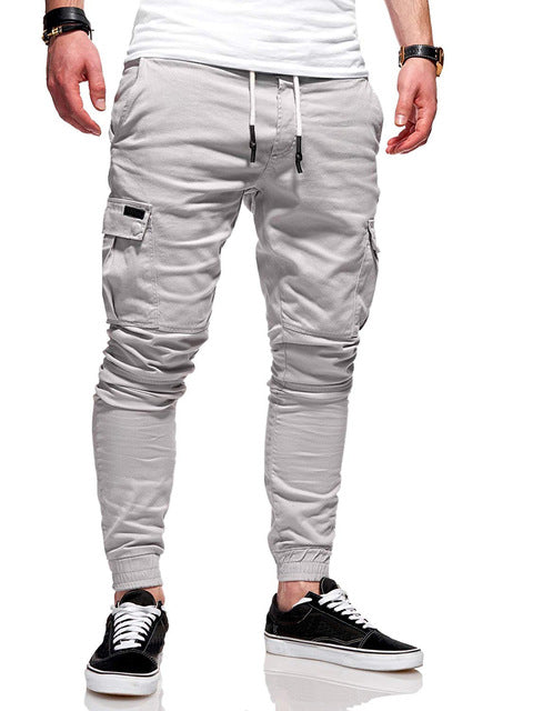 Men's Cargo Joggers with Drawstring