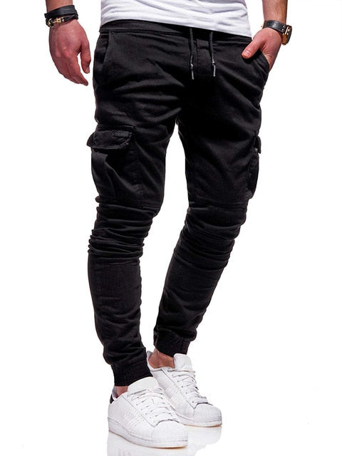 Men's Cargo Joggers with Drawstring