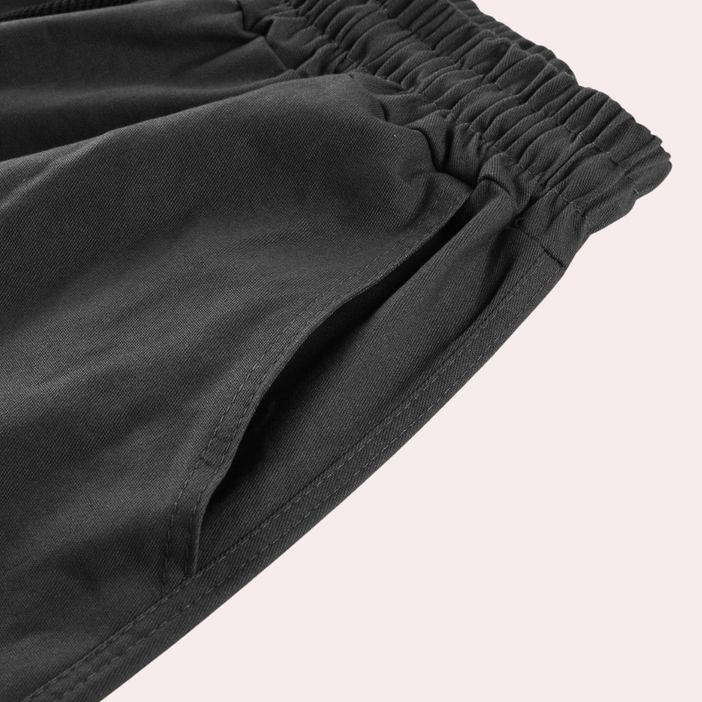 Men's Cargo Pants with Elastic Waistband and Drawstring