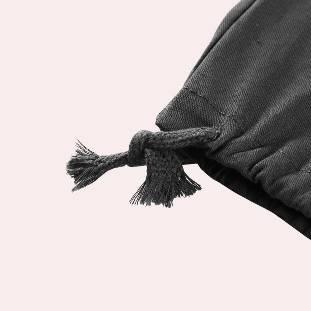 Men's Cargo Pants with Elastic Waistband and Drawstring