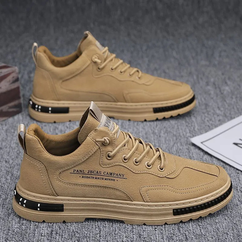 Men's Casual Sneakers with Chunky Sole and Contrast Details