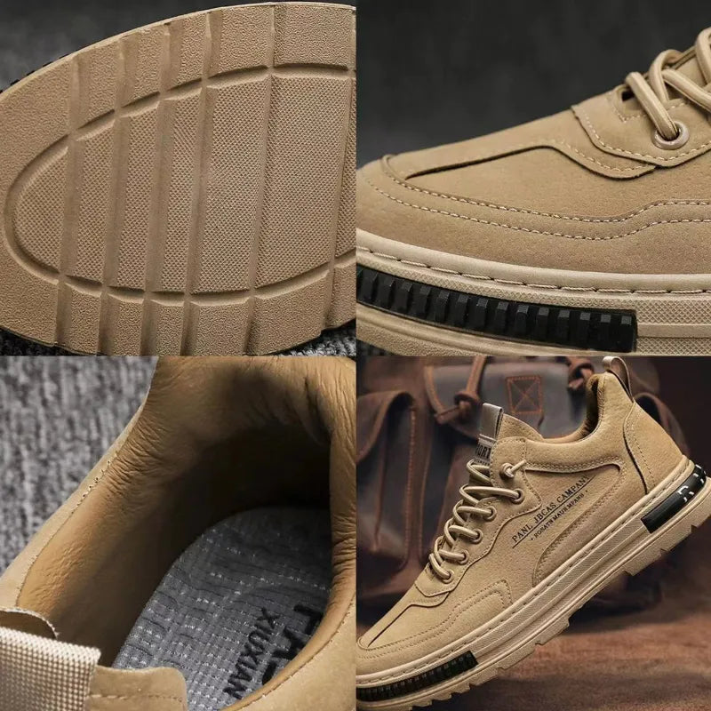 Men's Casual Sneakers with Chunky Sole and Contrast Details
