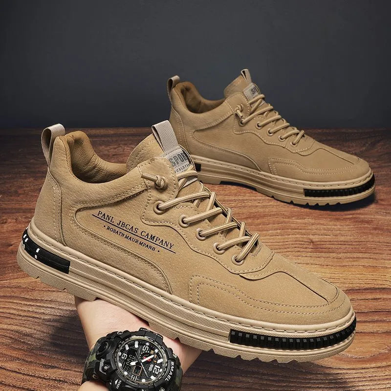 Men's Casual Sneakers with Chunky Sole and Contrast Details