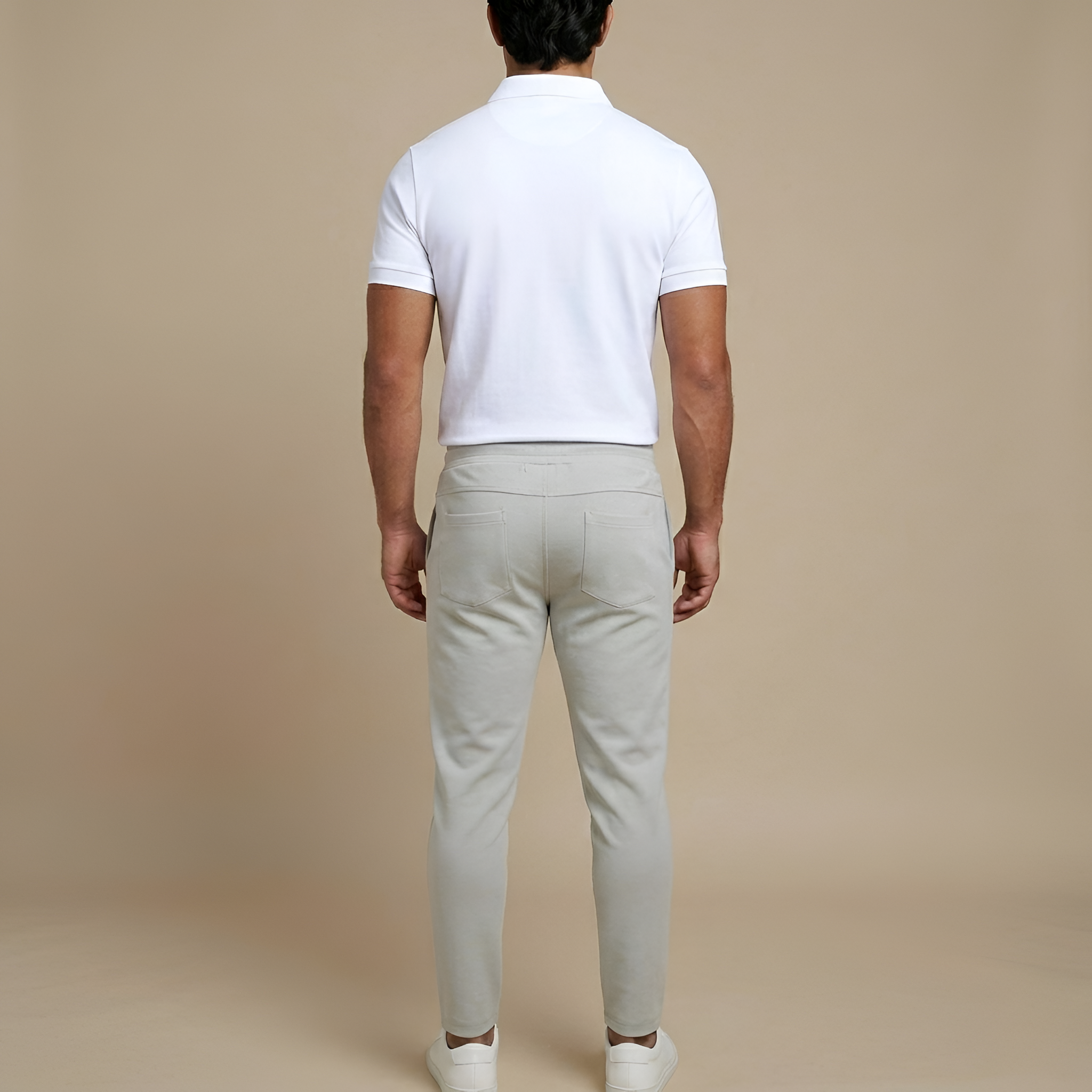 Men's Short-Sleeve Slim Fit Polo with Zip Collar