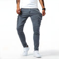 Men's Slim-Fit Cargo Jeans with Side Pockets