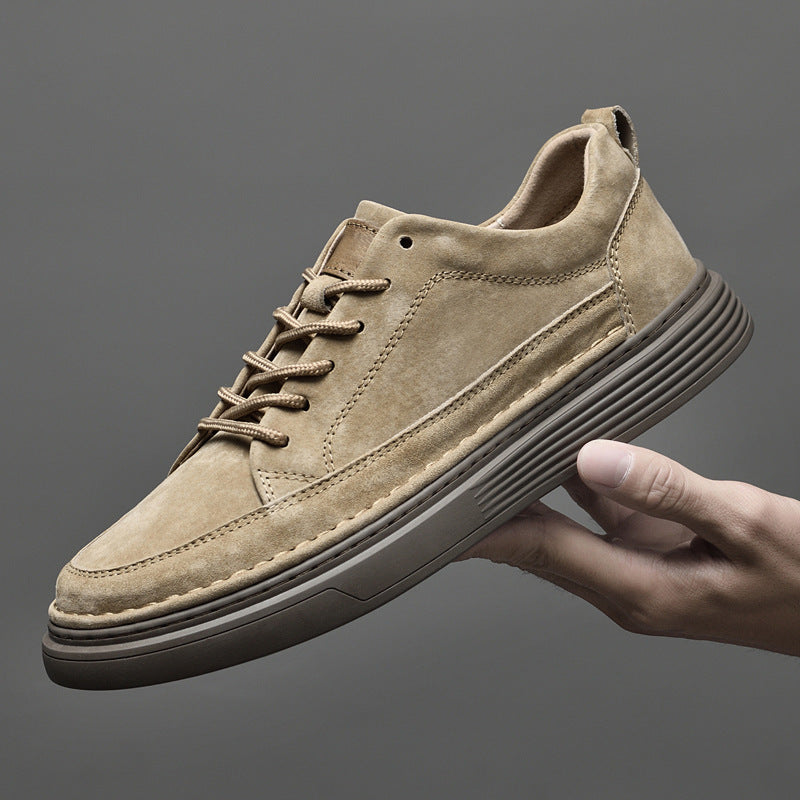 Men's Sneakers with Lace-Up Closure and Thick Sole