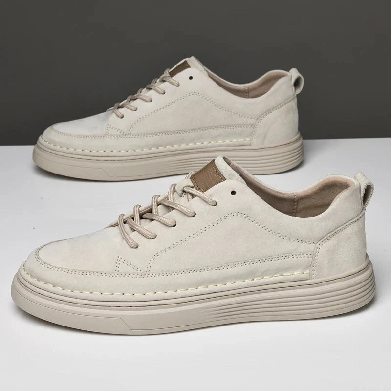 Men's Sneakers with Lace-Up Closure and Thick Sole