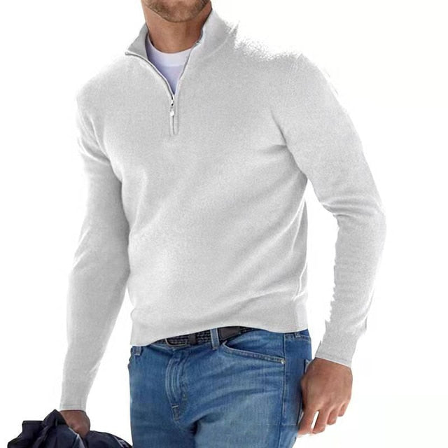 Men’s Pullover – Quarter-Zip Sweater, Warm & Stylish