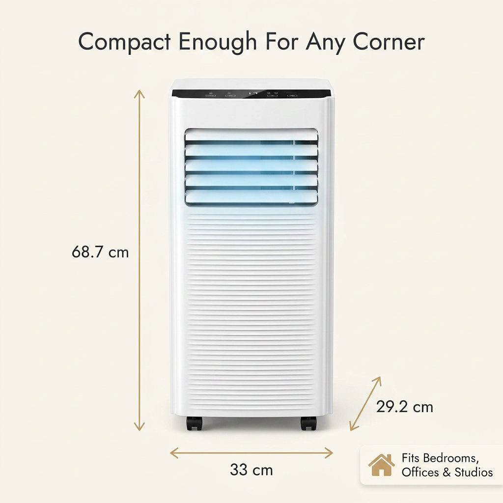 9000 BTU Portable Air Conditioner Dehumidifier Fan