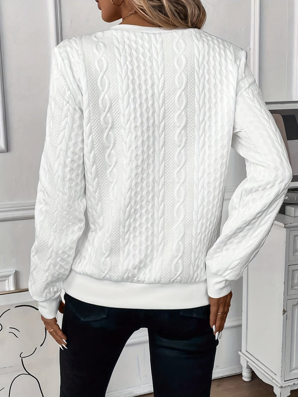Isabelle | Women's Cable-Knit Zip-Up Jumper