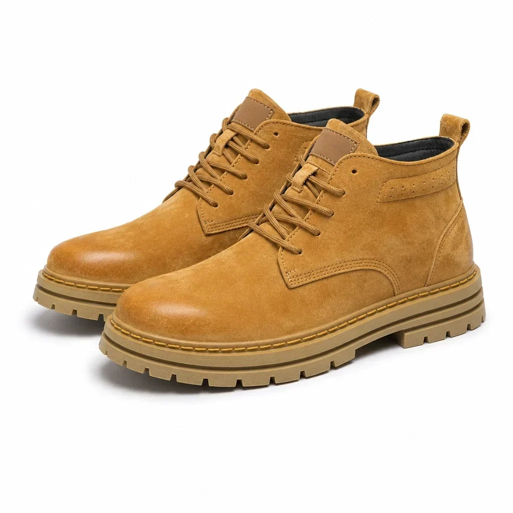 Textured Leather Work Boots
