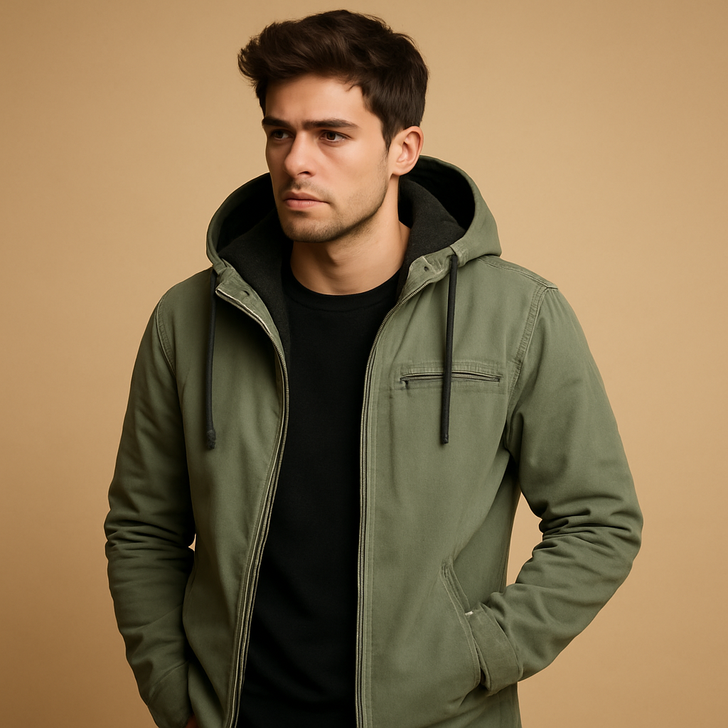 Classic Zip-Up Hoodie with Soft Lining