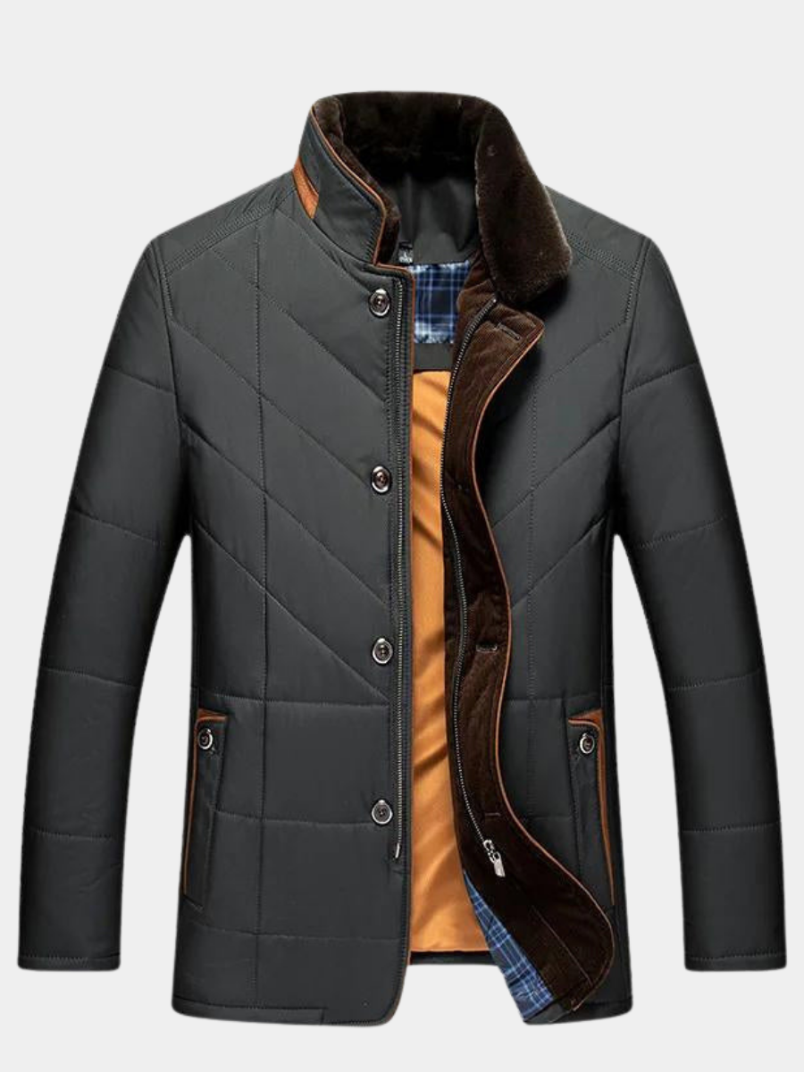 Laurent | Men's Lined Fur Collar Winter Jacket