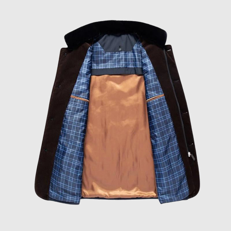 Laurent | Men's Lined Fur Collar Winter Jacket