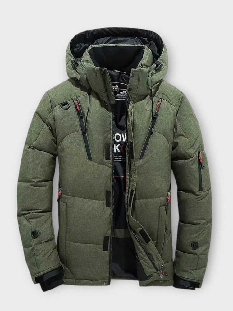Men's Quilted Hooded Winter Jacket