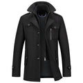 Alex | Men's Padded Collar Zip Wool Winter Jacket
