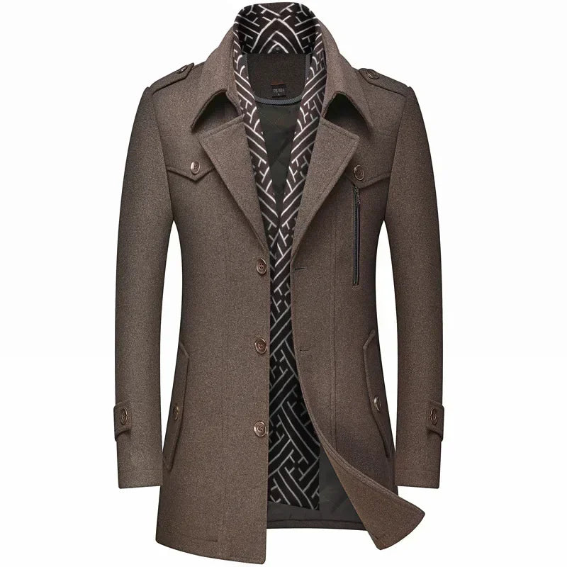 Men's Slim Fit Long Winter Coat