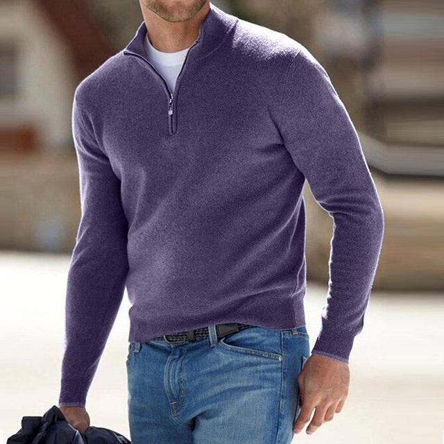 Men’s Pullover – Quarter-Zip Sweater, Warm & Stylish