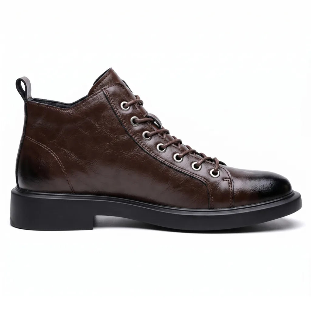 Grained Leather Work Boots