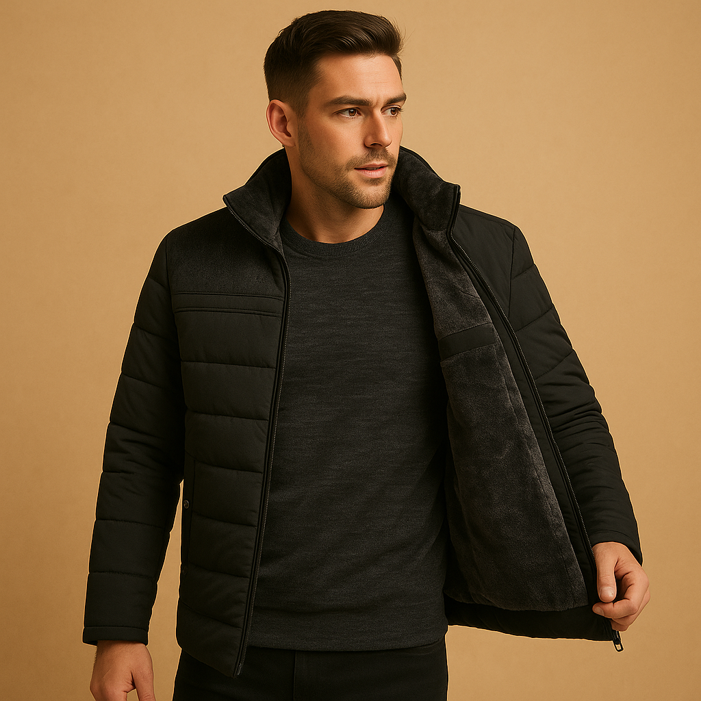 Fleece Jacket with Stand Collar