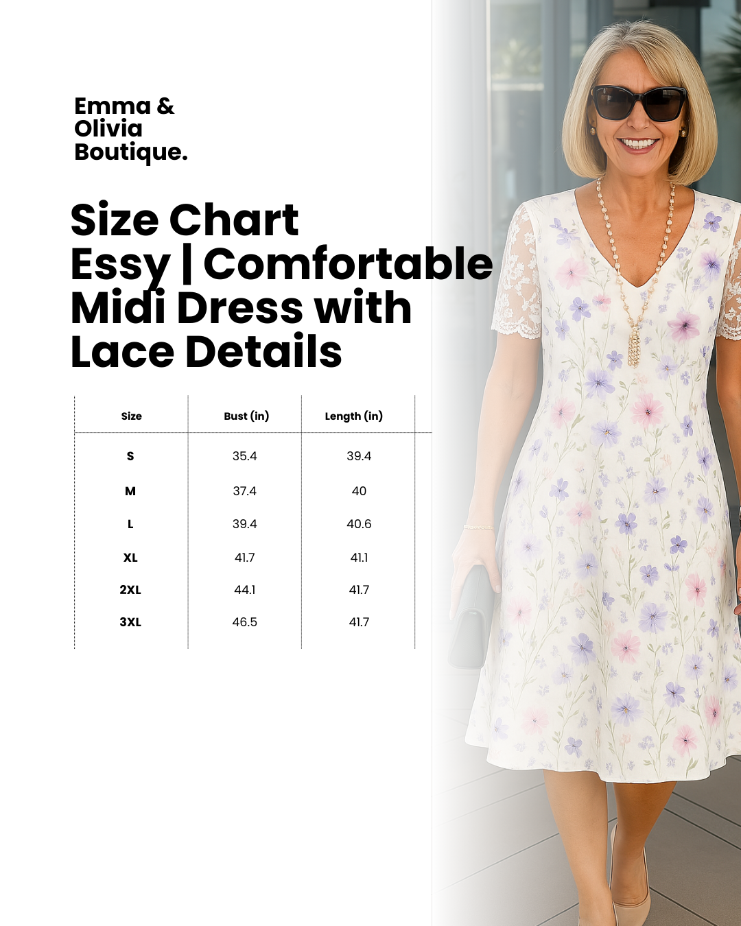 Lydia Elegant Midi Dress with V-Neckline