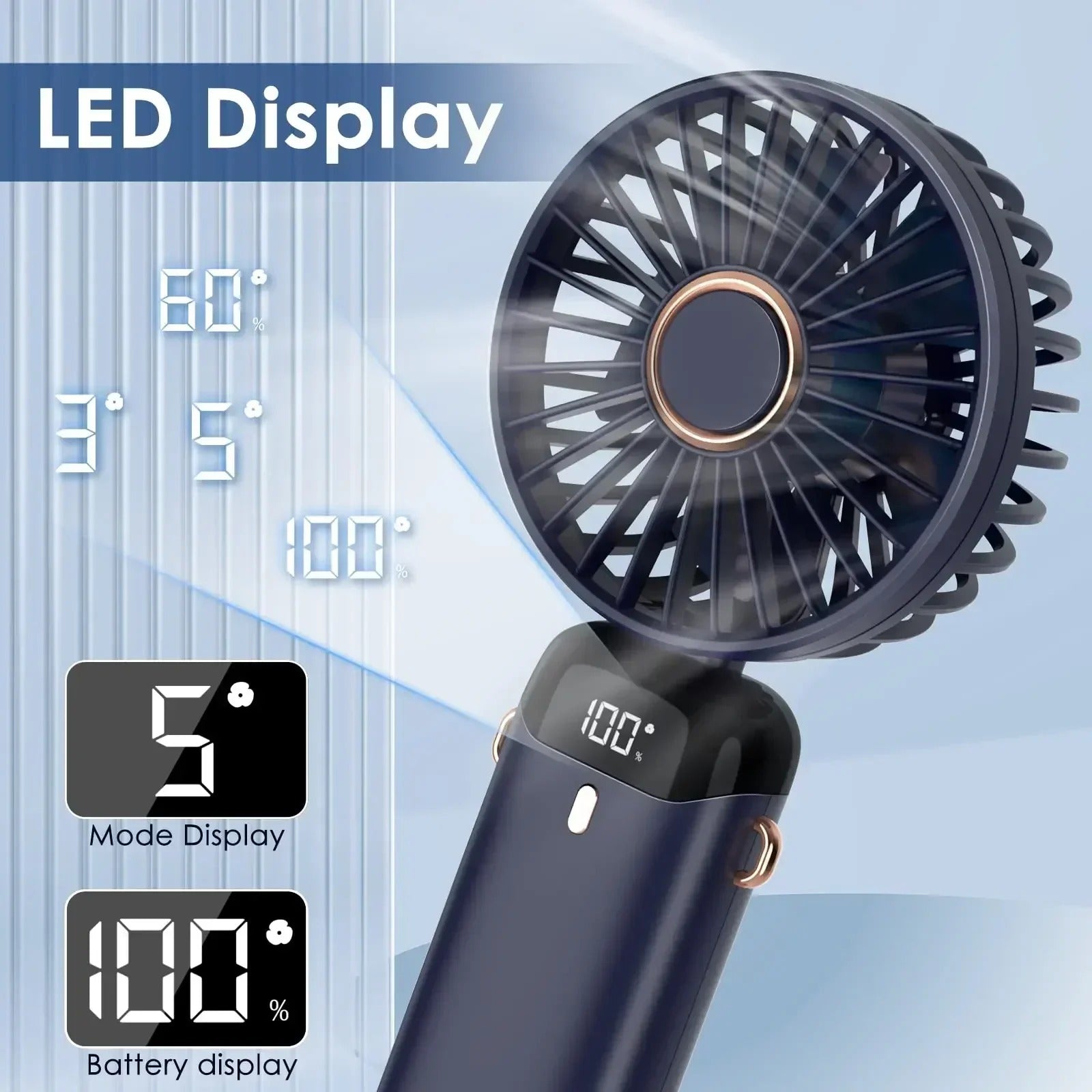 5000mAh Portable Rechargeable Fan