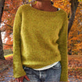 Merel | Women's Casual Loose-Fit Boat Neck Jumper