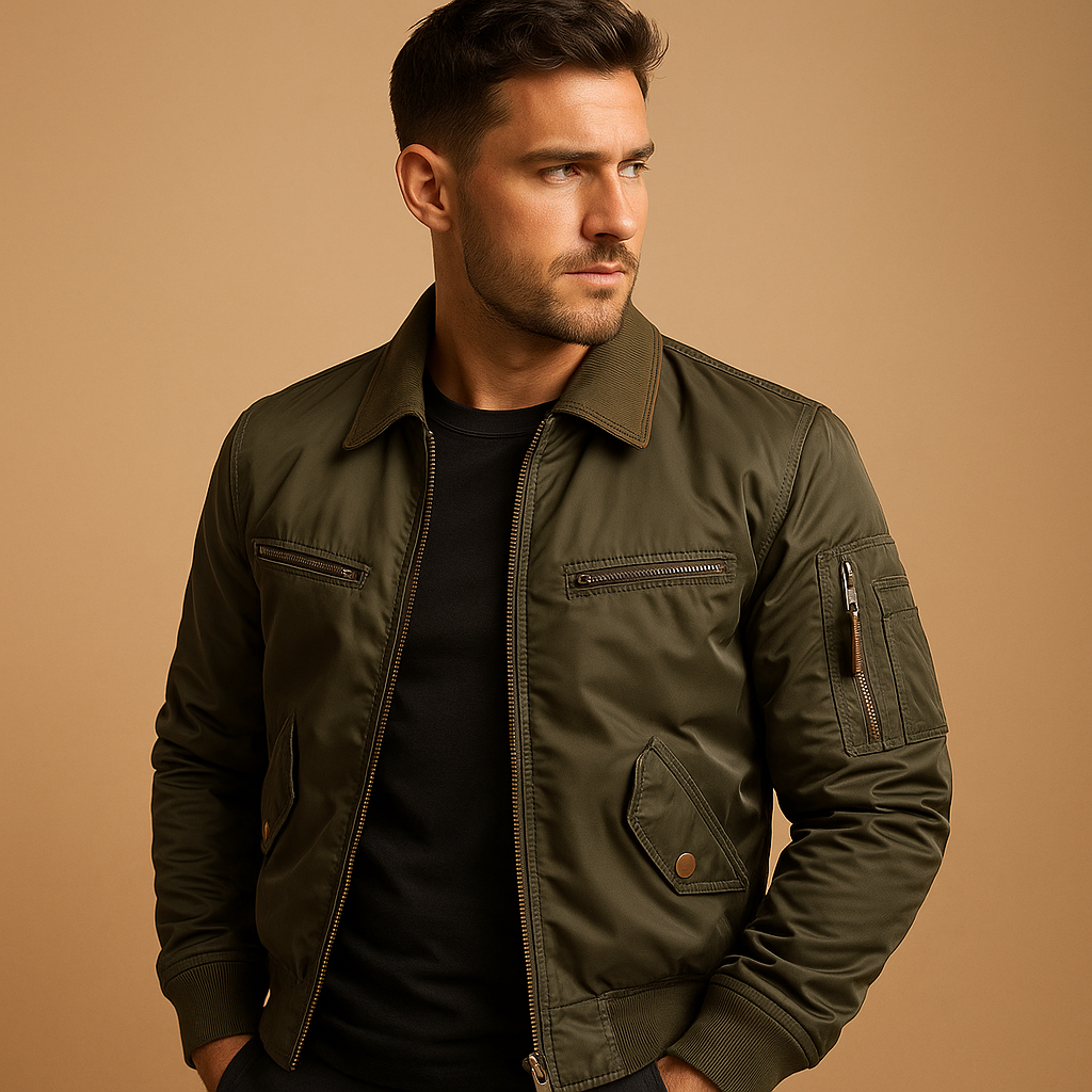 Water-Repellent Bomber Jacket
