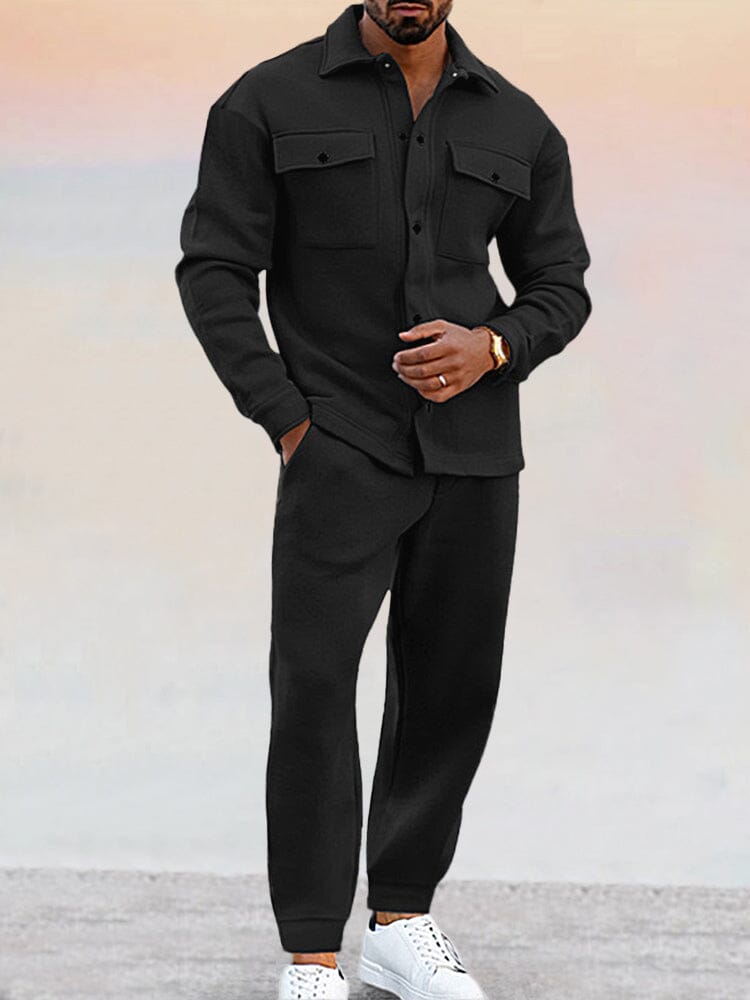 Men’s Overshirt and Jogger Pants Set – Two-Piece Set