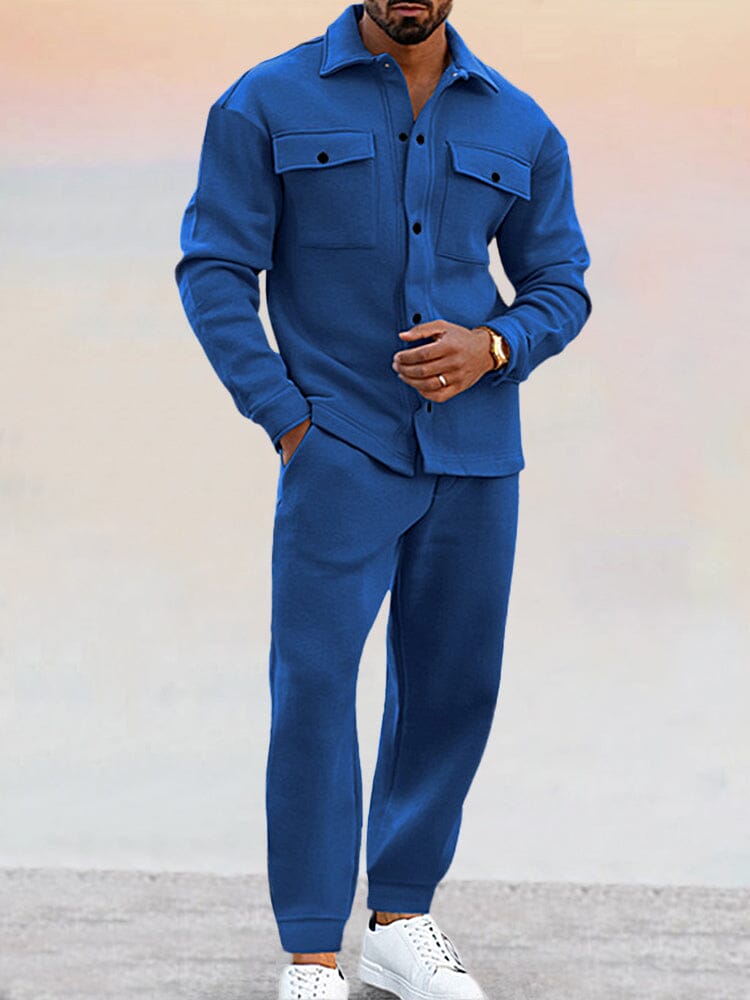 Men’s Overshirt and Jogger Pants Set – Two-Piece Set