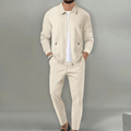 Men’s Knitted Waffle Texture Set – Two-Piece Set